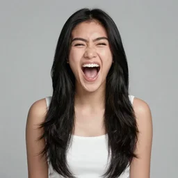 [ vietnamese mexican girl ]!! with long black hair, screaming excitedly, trending on unsplash, professional photography, shot by jimmy nelson, slim aarons, hans bellmer, and peter kemp, pinterest portrait!!, [ 4 k photorealism ]!!, intricate