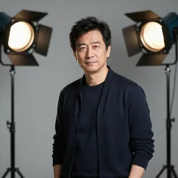 a studio photoshoot of a chinese marty feldman, studio lighting, bokeh