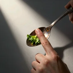 salad fingers caressing a rusty spoon