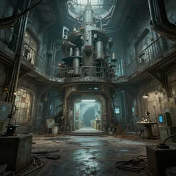 secret abandoned labratory, cyber punk facility, ultra realism, high detail, artstation, by raphael lacoste, color palette