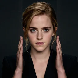 emma watson is james bond, xf iq 4, f / 1. 4, iso 2 0 0, 1 / 1 6 0 s, 8 k, raw, dramatic lighting, symmetrical balance, in - frame