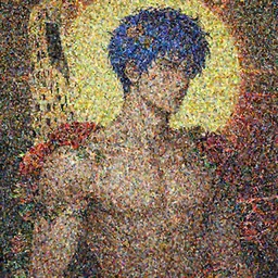 portrait of beautiful young man, warhammer, japanic style, cyberpunk, a lot of scars, more and more flowers, blue head, sun side, some red water, the middle ages, highly detailed, artstation, illustration, art by gustav klimt, 8 k quality