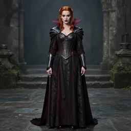 whole body photo of natalie dormer as a vampire warrior