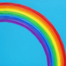 a psychedelic painting of a rainbow