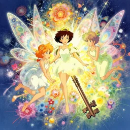a vibrant emotional key shot of fractal fairies, studio ghibli, pixar and disney animation, sharp, disney concept art maximalist splatter paint illustration by shinji kimura and alphonse mucha and alena aenami, pastel color palette, bloom!!, dramatic lighting