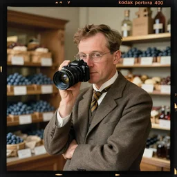 kodak portra 4 0 0, wetplate, 2 0 0 mm lens, 1 9 3 0 s portrait inside a french bakery by saul leiter, insanely detailed, insanely intricate, depth of field, blueberry