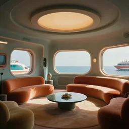 Room interiors, 60s futurism, color photos