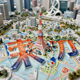 anamorphic, fuji gfx, aerial view wide shot ; beautiful typographic film still of tokyo map scene in style of 1 9 9 0 s frontiers in miniature porcelain retrofuturism deep emboss macro design fashion magazine kanji banner seinen manga extreme closeup portrait edition, real - life sign porcelain kanji banner, highly detailed, eye to eye contact, pointe poses, tilt shift zaha hadid scene background, 8 k