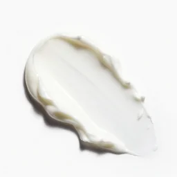 messy cream smeared on a white background, hd, 4 k, photo