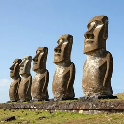 how moai statues were built, 4k