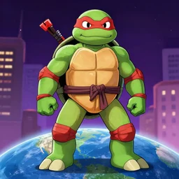 earth stands on teenage mutant ninja turtles hd art