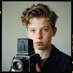 kodak portra 4 0 0, 8 k, highly detailed, britt marling style 3 / 4 photographic close, press award winning colour portrait of a handsome boy, up face with 1 9 2 0 s hairstyle, 1 9 2 0, 1 9 2 0 s style, asymmetrical, hasselblad x 1 d - 5 0 c, 1 0 0 mm f 1. 8, soft light