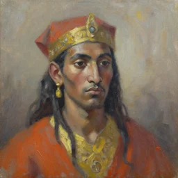 an expressive oil painting of dorgivmak