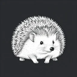 fine line art hedgehog vector art