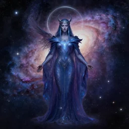 cosmic goddes of galaxy by tom bagshaw