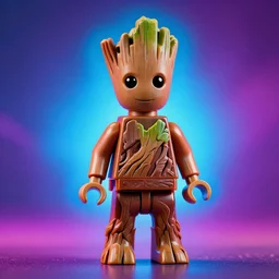 epic professional groot playmobil figure, backlight, colorful