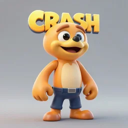 Crash Bandicoot is our overlord, sovietwave, digital art, render