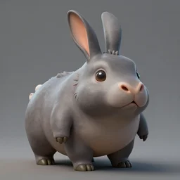 hippo bunny hybrid, fantasy creature concept art, highly detailed, matte painting, artstation