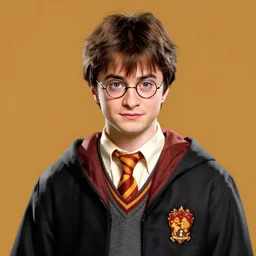 portrait of harry potter in anime style, highly detailed, centered, solid color background, digital painting