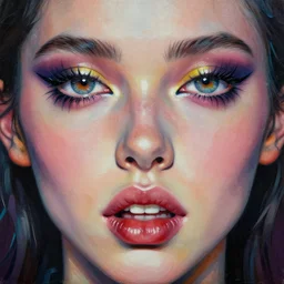 passionate lips and flashy eyes of wild youth detailed and highly reliefed analogue collage in style of conteporary art, punk art, photorealistic, expressionism, masterpiece, perfect composition, symmetrical, spectacular quality, intricate oil details