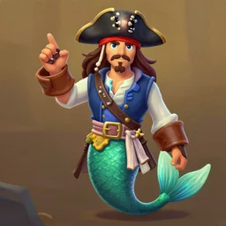 painting jack the pirate mermaid on sea of thieves game avatar hero smooth face median photoshop filter cutout vector behance hd by jesper ejsing, by rhads, makoto shinkai and lois van baarle, ilya kuvshinov, rossdraws, illustration, art by ilya kuvshinov and gustav klimt