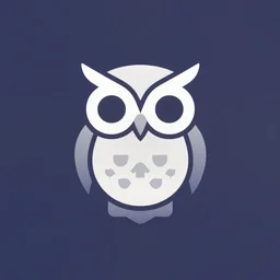 cosmic owl logo, vector illustration, gradient, aesthetic, silky texture, hd, minimalistic