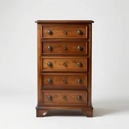 retro chest of drawers, studio product photography, isolated on a pure white background, centered, entire object in frame, sharp focus, soft studio lighting