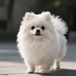 a fluffy!!!!!!! cute!!!!!!! white pomeranian
