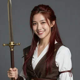 the portrait of chaotic neutral semi - colorful smiling female bard assassin as absurdly beautiful, gorgeous, elegant, young gravure idol, an ultrafine hyperdetailed illustration by kim jung gi, irakli nadar, intricate linework, bright colors, octopath traveler, final fantasy, unreal engine 5 highly rendered, global illumination, radiant light, detailed and intricate environment