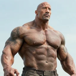 a giant stone as dwayne johnson, amazing detail