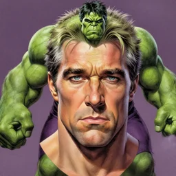 portrait of richard gere as the hulk by dave gibbons, highly detailed illustration, masterpiece, matte painting, rossdraws, ilvya kuvshinov, beautiful colors