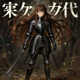 baroque oil painting japanese light novel cover illustration lotr anime key visual full body action shot | young girl black military crusader armour | long flowing brown hair symmetrical perfect face | gapmoe kuudere moody lighting stunning bokeh highlights sharp contrast | trending pixiv fanbox | by greg rutkowski makoto shinkai takashi takeuchi studio ghibli