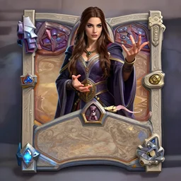 Full body Hearthstone official professional art, with realistic beautiful face & eyes. A sorceress finding a treasure. Insanely coherent and well drawned physical body parts. Full body, sharp focus, 8k high definition, insanely detailed, intricate, elegant, smooth, sharp focus, ArtStation. Very detailed hands with 5 fingers.