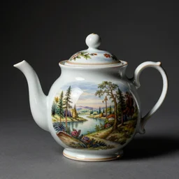 porcelaine teapot still life composition. by konstantin razumov, chiaroscuro, highly detailded