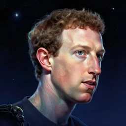only the head of mark zuckerberg as an alien floating in space, fantasy art, in the style of artgerm, illustration, epic, fantasy, intricate, hyper detailed, artstation, concept art, smooth, sharp focus, ray tracing, vibrant, artgerm, award winning art, ray tracing