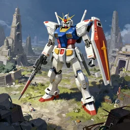 photo environment epic gundam space battlefield : concept studio matte painting environment digital illustration style artstation