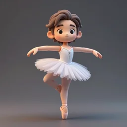 full body 3 d render of willem dafoe as a ballerina claymation nendoroid! action figure, studio lighting, grey background, no shadow, blender, trending on artstation, 8 k, highly detailed