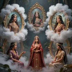 celebration : : vapors : : clouded mirrors : : fantasy art : : ethnic photo painting : : 4 k hiper detailed