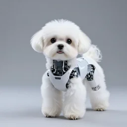 a cyborg maltese