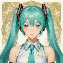 portrait of disney hatsune miku, intricate, elegant, highly detailed, my rendition, digital painting, artstation, concept art, smooth, sharp focus, illustration, art by artgerm and greg rutkowski and alphonse mucha and uang guangjian and gil elvgren and sachin teng, symmetry!!