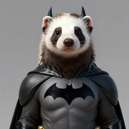 A ferret is Batman, hyperdetailed, artstation, cgsociety, 8k