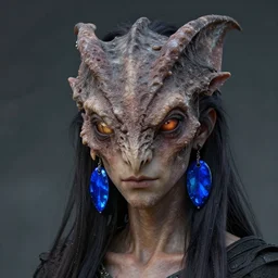 demogorgon wearing blue earrings