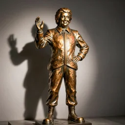 a full figure bronze sculpture of ronald mcdonald