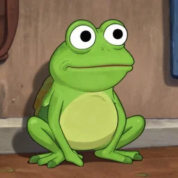 still of pepe the frog from the wallace and gromit movie, lee madgwick, greg rutkowski