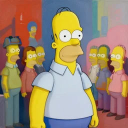 homer simpson by artstation, deviantart, artslant, etsy, pixiv, artfol, artbox, cgsociety, gfxartist, 3 dvf, artful, instagram, pixels, zatista, artpal, guangjian, frank stella, beeple, kuskov, zawadzki, abstract, surrealism, hyperrealism, 4 k