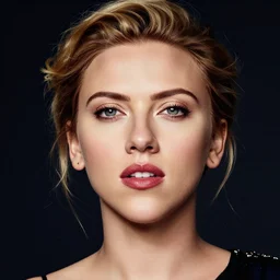 a artistic portrait of scarlett johansson