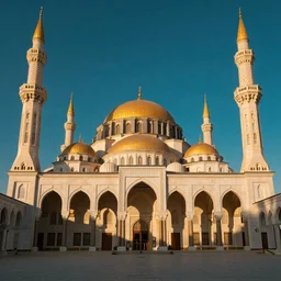exterior view of a mosque, global illumination