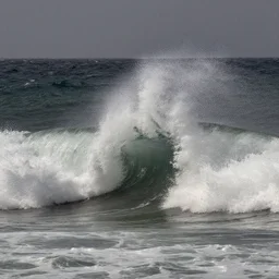 large waves crashing on the martian surface, water, ocean