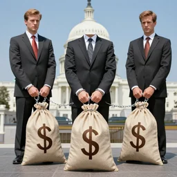 congressmen chained to money bags
