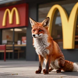 fox animal visits mcdonalds
